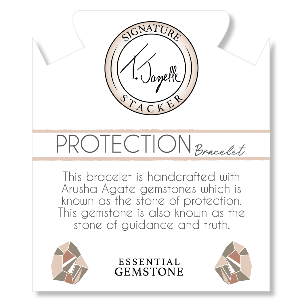 Defining Bracelet- Protection Bracelet with Arusha Agate Gemstones