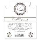 Defining Bracelet- Purity Bracelet with White Natural Agate Gemstones
