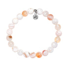 Defining Bracelet- Purity Bracelet with White Natural Agate Gemstones