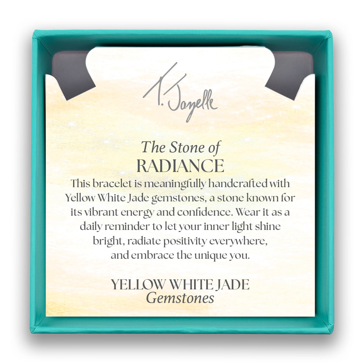 Defining Bracelet- Radiance Bracelet with Yellow White Jade Gemstones