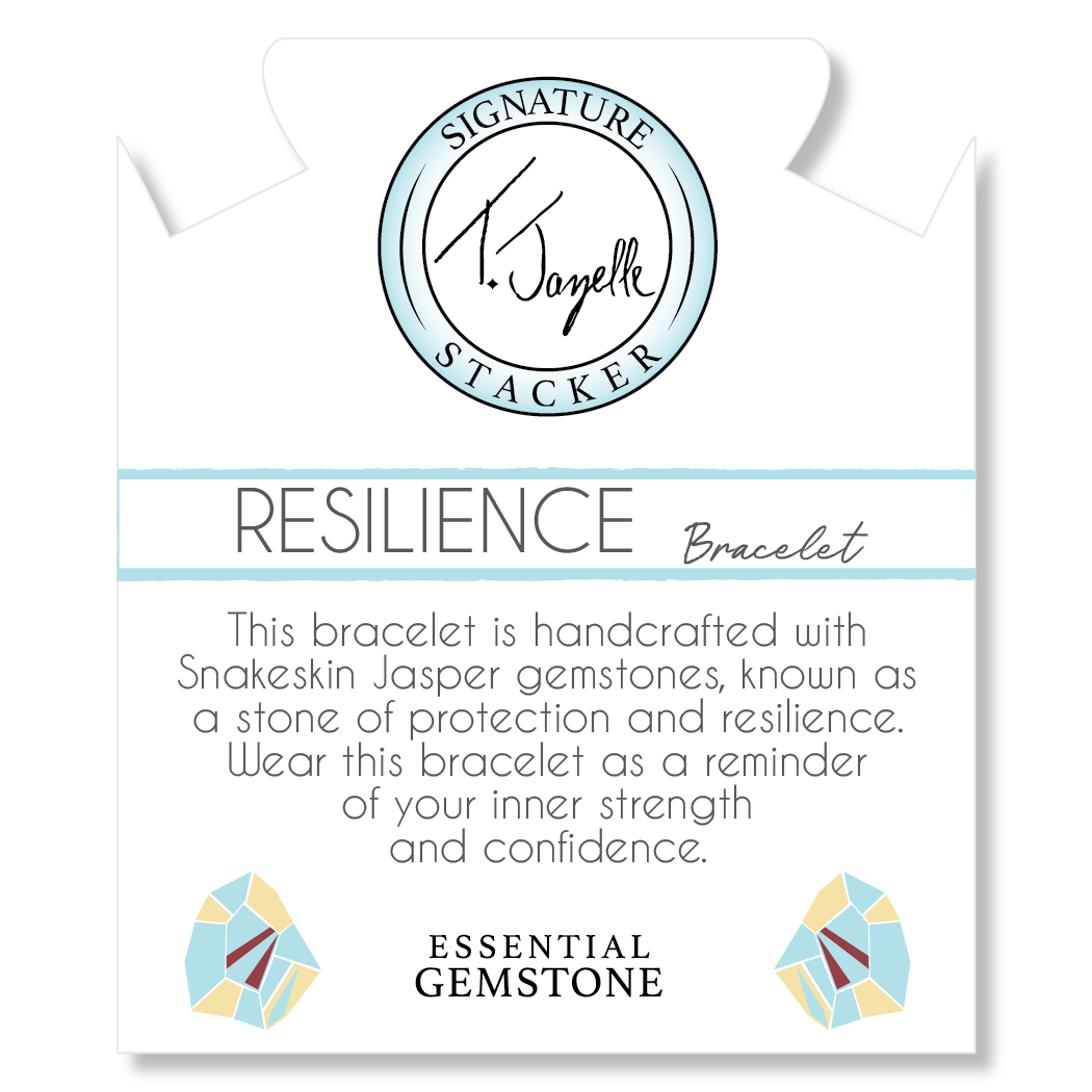 Defining Bracelet- Resilience Bracelet with Snakeskin Jasper Gemstones