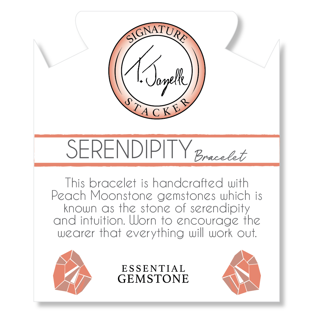 Defining Bracelet- Serendipity Bracelet with Peach Moonstone Gemstones