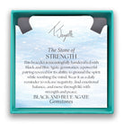 Defining Bracelet- Strength Bracelet with Black and Blue Agate Gemstones