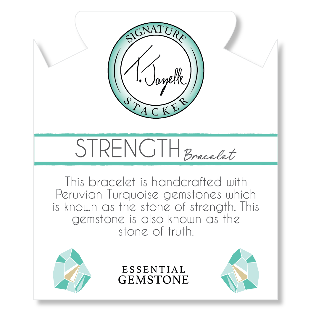 Defining Bracelet- Strength Bracelet with Peruvian Turquoise Gemstones