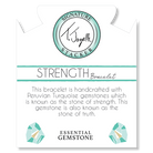 Defining Bracelet- Strength Bracelet with Peruvian Turquoise Gemstones