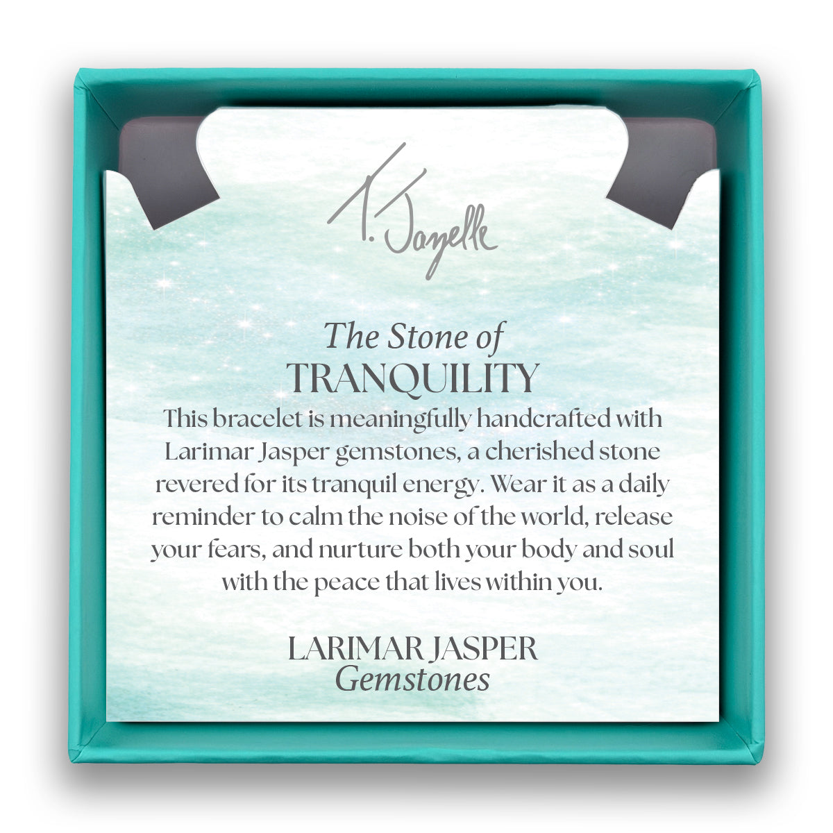 Defining Bracelet- Tranquility Bracelet with Larimar Jasper Gemstones