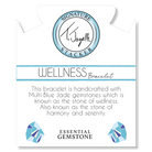 Defining Bracelet- Wellness Bracelet with Multi Blue Jade Gemstones