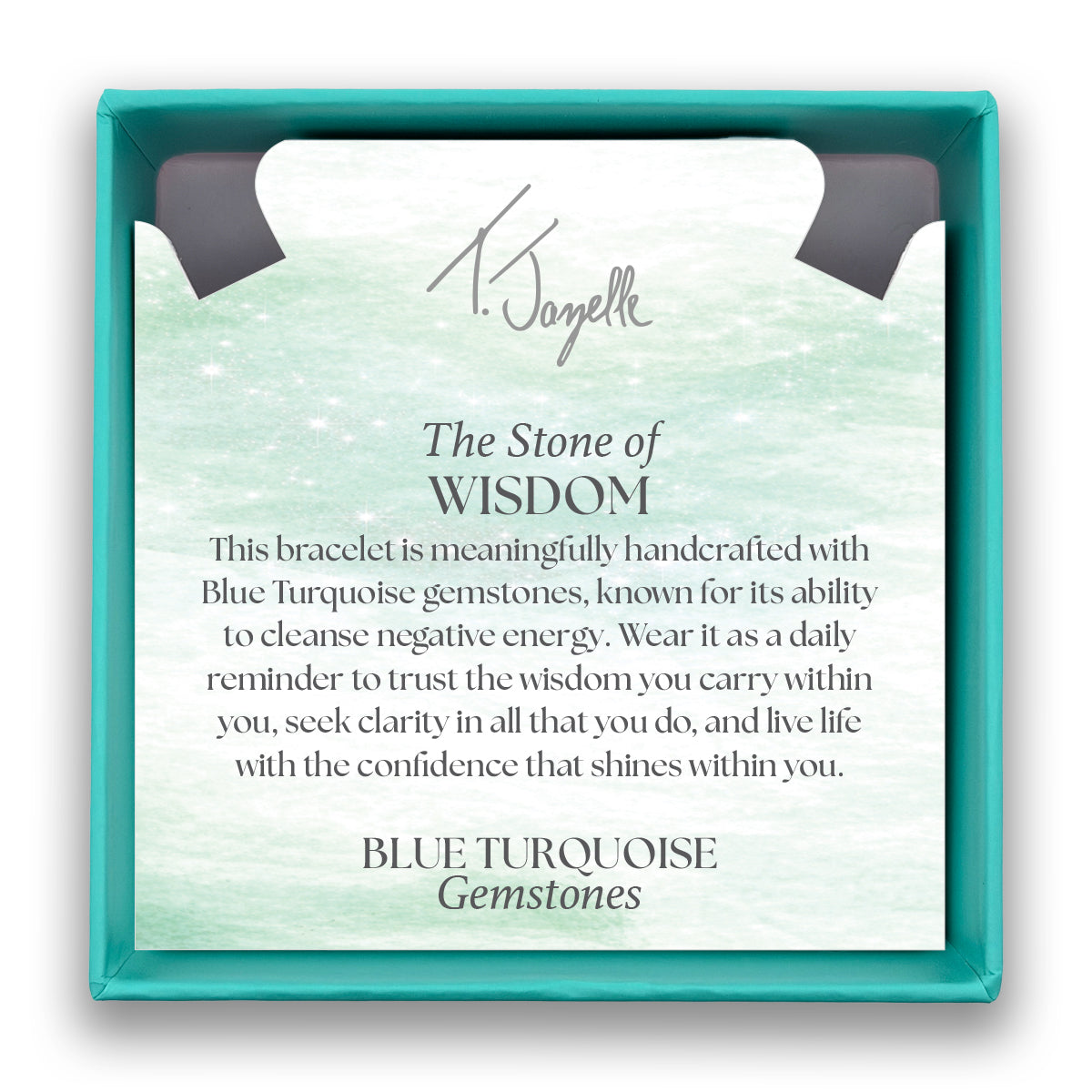 Defining Bracelet- Wisdom Bracelet with Blue Turquoise Gemstones
