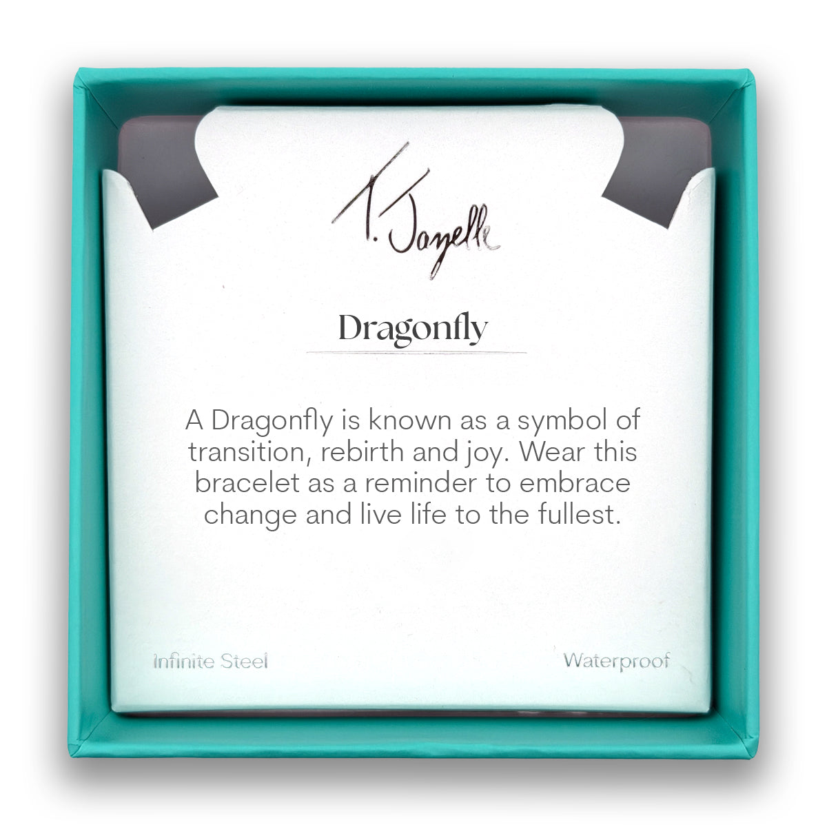 Dragonfly Charm with Pink Chalcedony Gemstone Bracelet