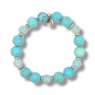 Dual Essence Collection- Turquoise & Aqua Fire Agate Gemstone Bracelet