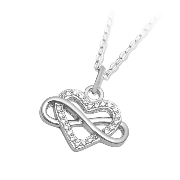 Endless Love Sterling Silver Charm Necklace