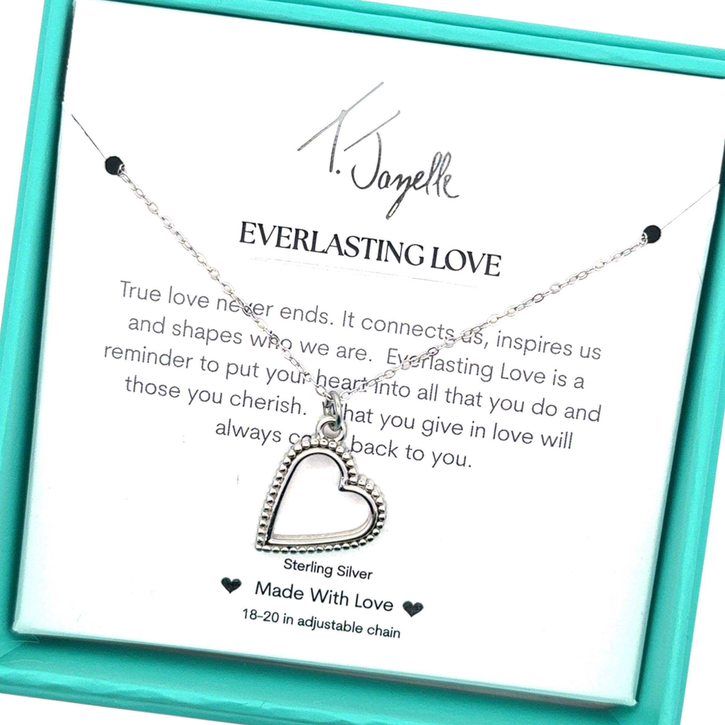 Everlasting Love Sterling Silver Charm Necklace