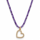 Exclusive Sterling Silver Gold Plated Beautiful Soul Charm with Amethyst Necklace