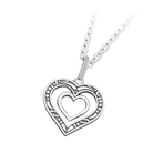 Family Heart Sterling Silver Charm Necklace