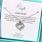 Family Heart Sterling Silver Charm Necklace
