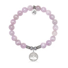Family Tree Charm with Kunzite Gemstone Bracelet