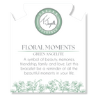 Floral Moments Bracelet- Green Angelite and Orchid Painted Porcelain Beads