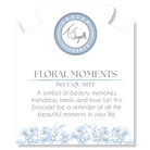 Floral Moments Bracelet- Light Blue Quartz and Orchid Painted Porcelain Beads