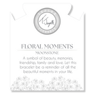 Floral Moments Bracelet- Moonstone and Lily Painted Porcelain Beads