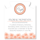 Floral Moments Bracelet- Peach Moonstone and Sunflower Painted Porcelain Beads