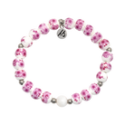 Floral Moments Bracelet- Pink Painted Porcelain Beads