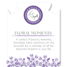 Floral Moments Bracelet- Purple Painted Porcelain Beads