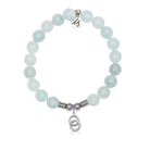 Forever Connected Charm with Blue Aquamarine Jade Gemstone Bracelet