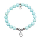 Forever Connected Charm with Blue Turquoise Gemstone Bracelet