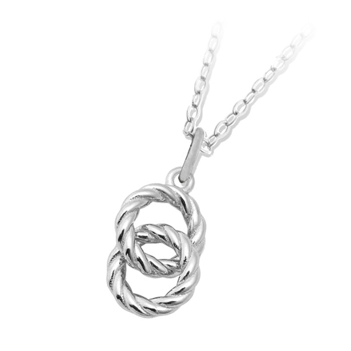 Forever Connected Sterling Silver Charm Necklace
