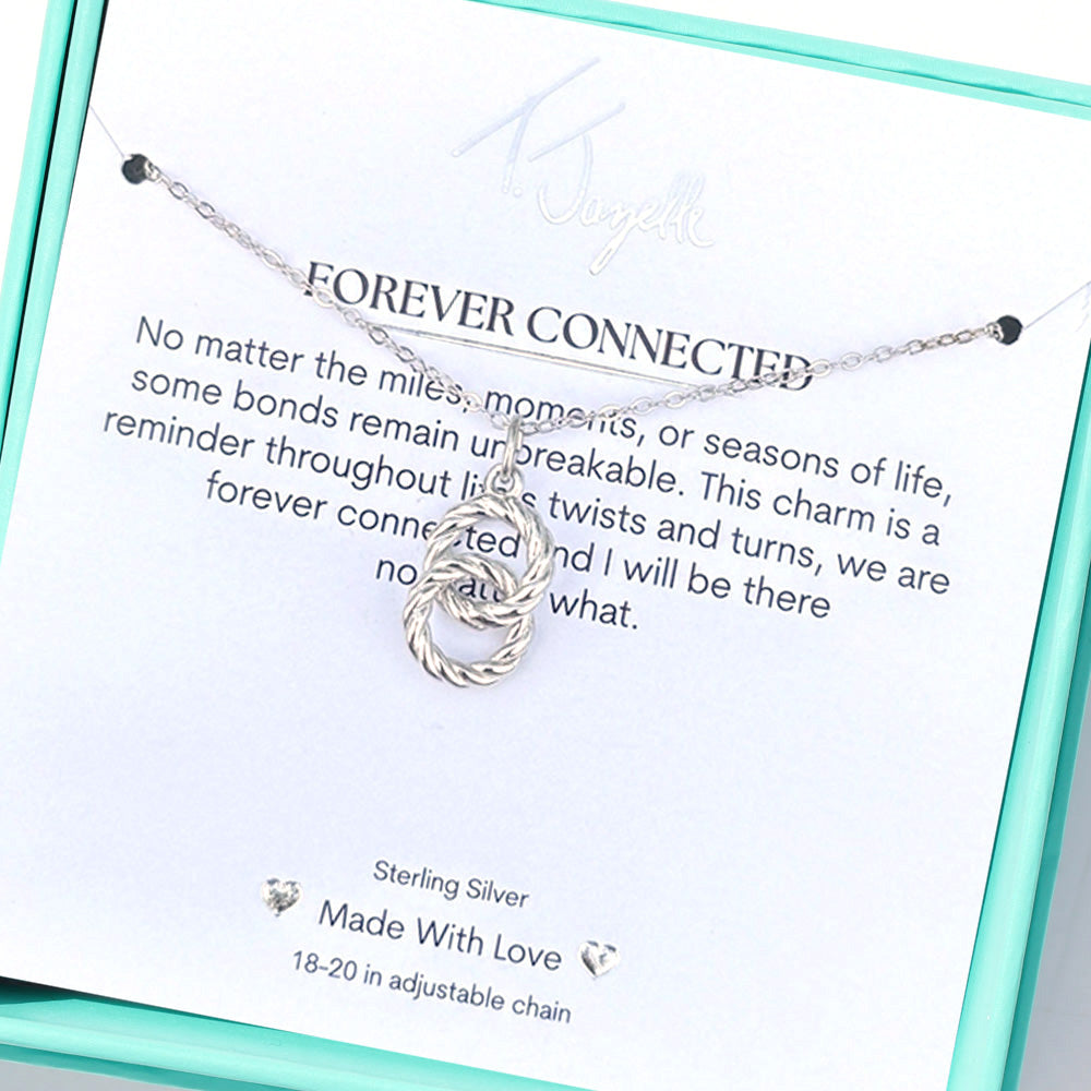 Forever Connected Sterling Silver Charm Necklace