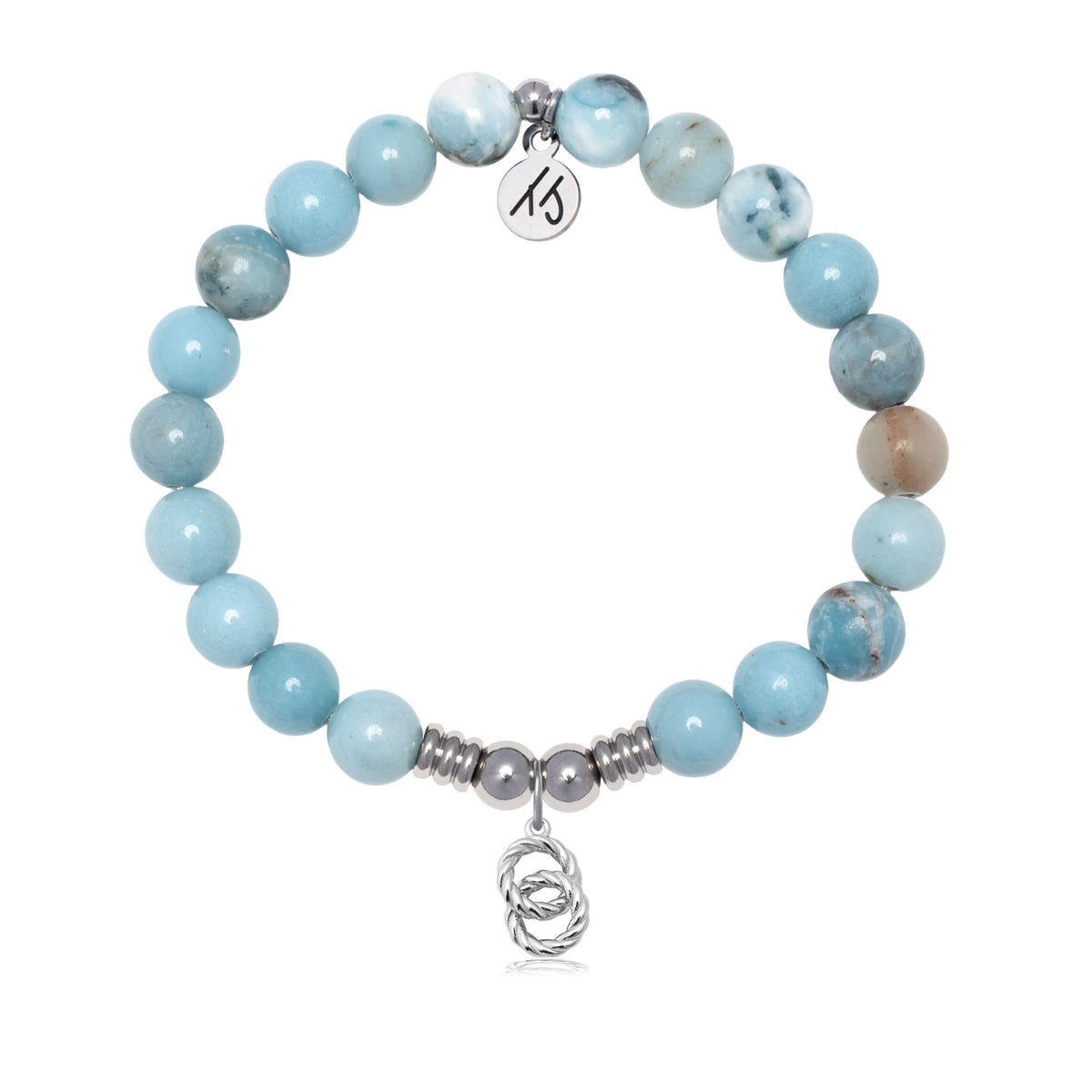 Forever Connected with Larimar Jasper Gemstone Bracelet