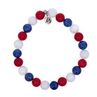 Freedom Bracelet with Red Jade + Blue Agate + White Jade Gemstone Bracelet