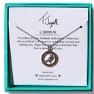 Garnet Cardinal CZ Sterling Silver Charm Necklace