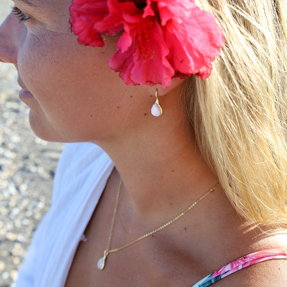 Gemstone Collection: Rose Quartz Stone Charm Necklace