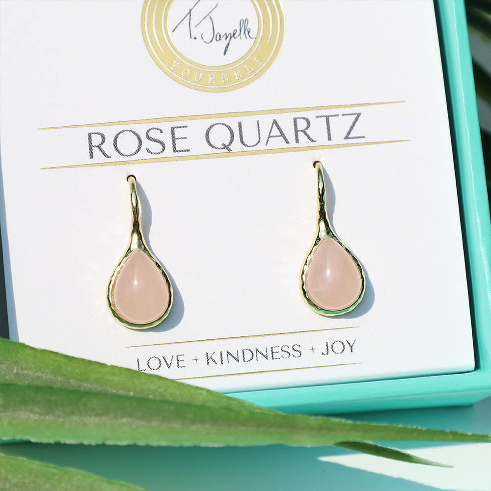 Gemstone Collection: Rose Quartz Stone Earrings