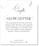 Glow Getter Collection- Blue Silver Agate Gemstone Bracelet
