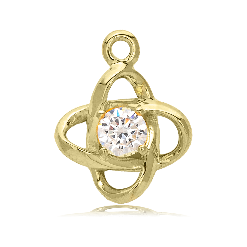 Gold Charm Collection - Amethyst Citrine Gemstone Bracelet with Stronger Together Gold Charm