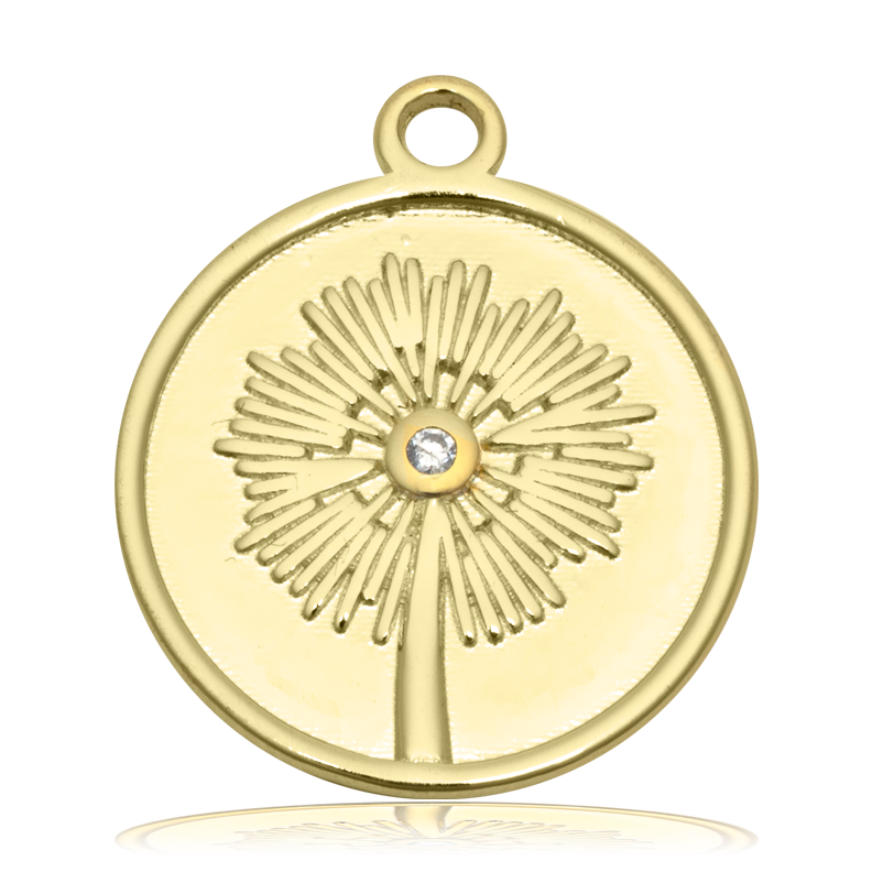 Gold Charm Collection - Amethyst Citrine Gemstone Bracelet with Wish Gold Charm