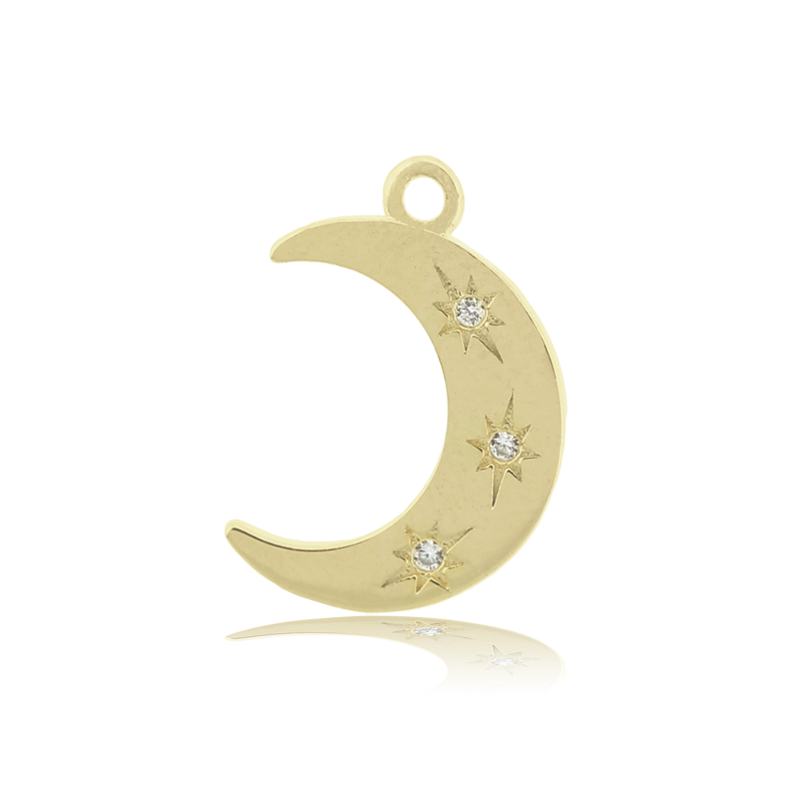 Gold Charm Collection - Aqua Amazonite Gemstone Bracelet with Friendship Stars Gold Charm