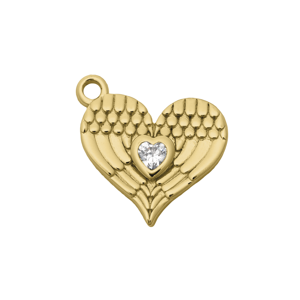 Gold Charm Collection - Aqua Fire Agate Gemstone Bracelet with Angel Love Gold Charm