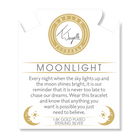 Gold Charm Collection - Aqua Fire Agate Gemstone Bracelet with Moonlight Gold Charm
