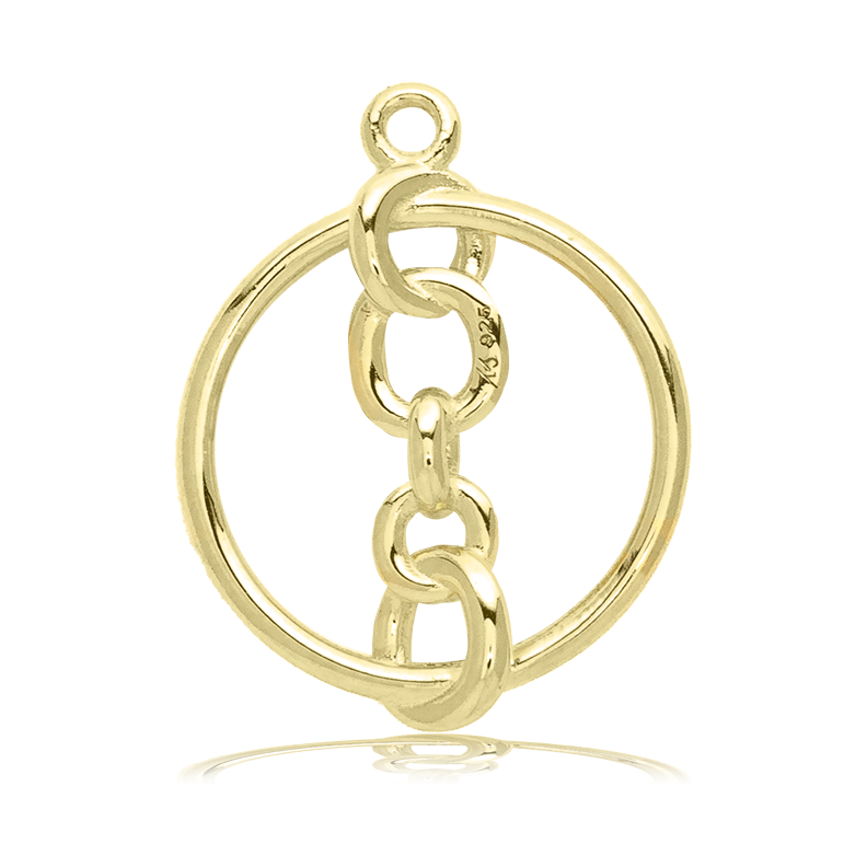 Gold Charm Collection - Green Angelite Gemstone Bracelet with Connection Gold Charm