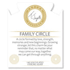Gold Charm Collection - Green Angelite Gemstone Bracelet with Family Circle Gold Charm