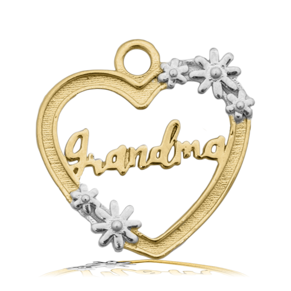 Gold Charm Collection - Multi Amazonite Gemstone Bracelet with Grandma Heart Gold Charm