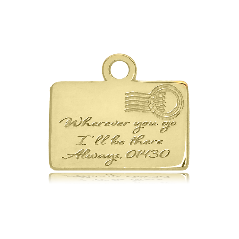 Gold Charm Collection - Multi Amazonite Gemstone Bracelet with Love Letter Gold Charm