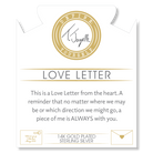 Gold Charm Collection - Multi Amazonite Gemstone Bracelet with Love Letter Gold Charm
