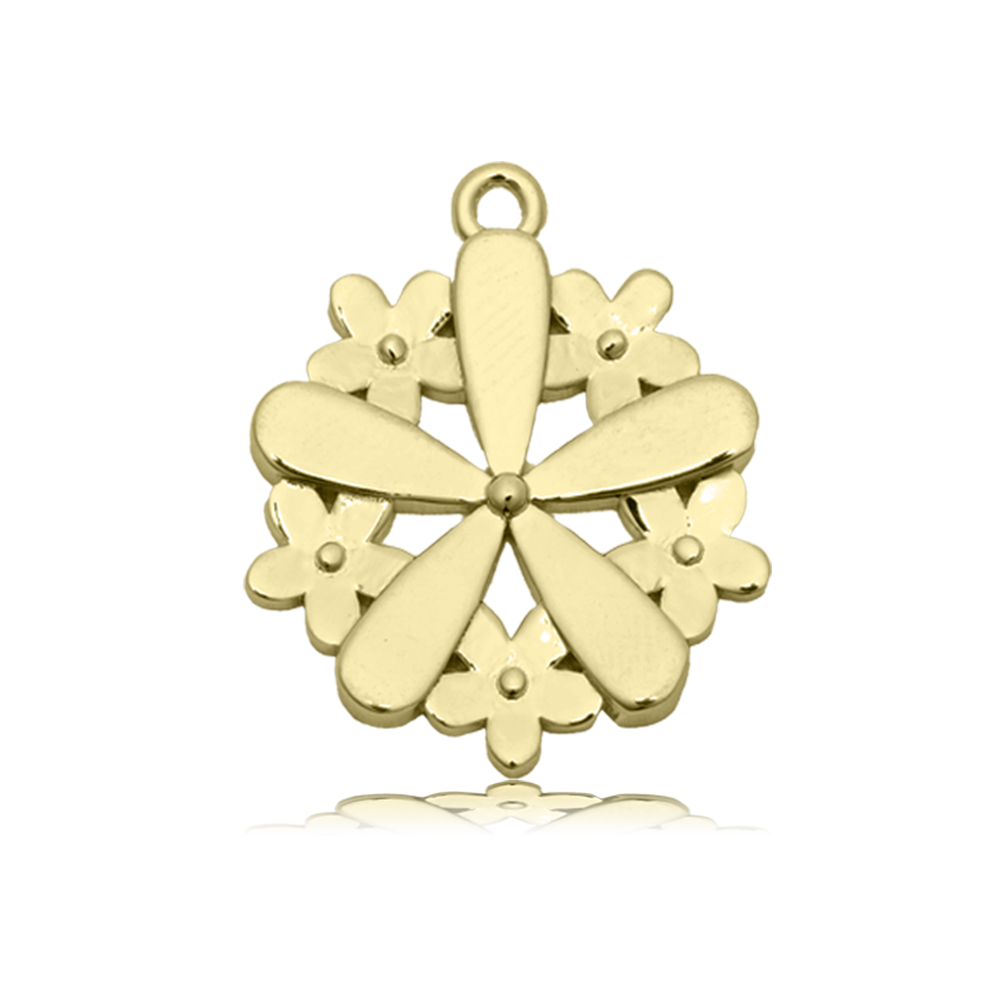 Gold Charm Collection - Multi Amazonite Gemstone Bracelet with Thank You Flower Gold Charm