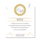 Gold Charm Collection - Multi Amazonite Gemstone Bracelet with Wave Gold Charm