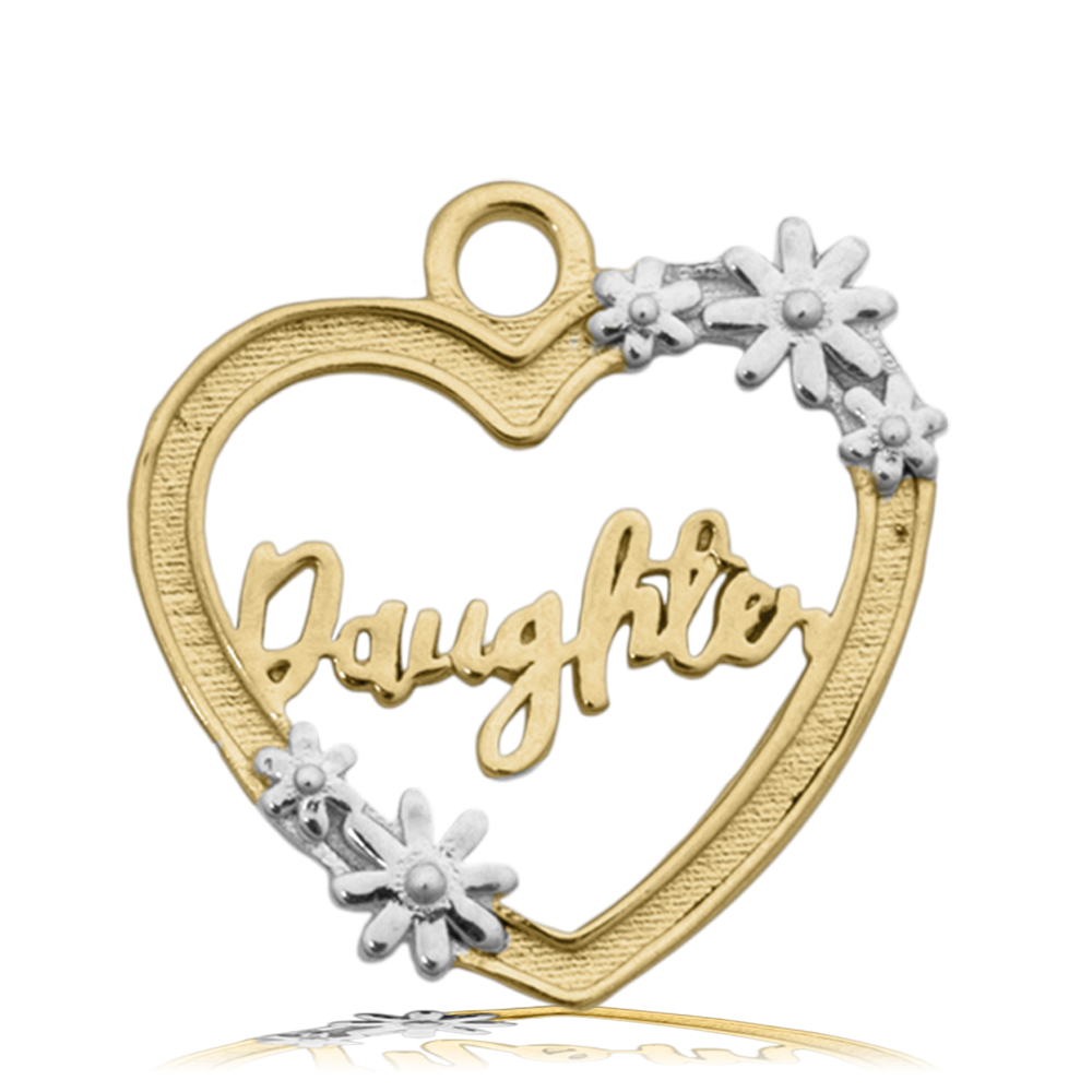 Gold Charm Collection - Peruvian Turquoise Gemstone Bracelet with Daughter Heart Gold Charm