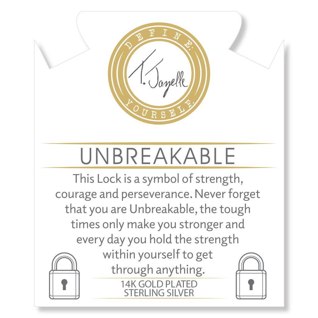 Gold Charm Collection - Peruvian Turquoise Gemstone Bracelet with Unbreakable Gold Charm